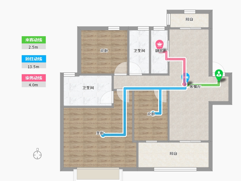 甘肃省-兰州市-绿地兰州丝路世界中心-95.59-户型库-动静线