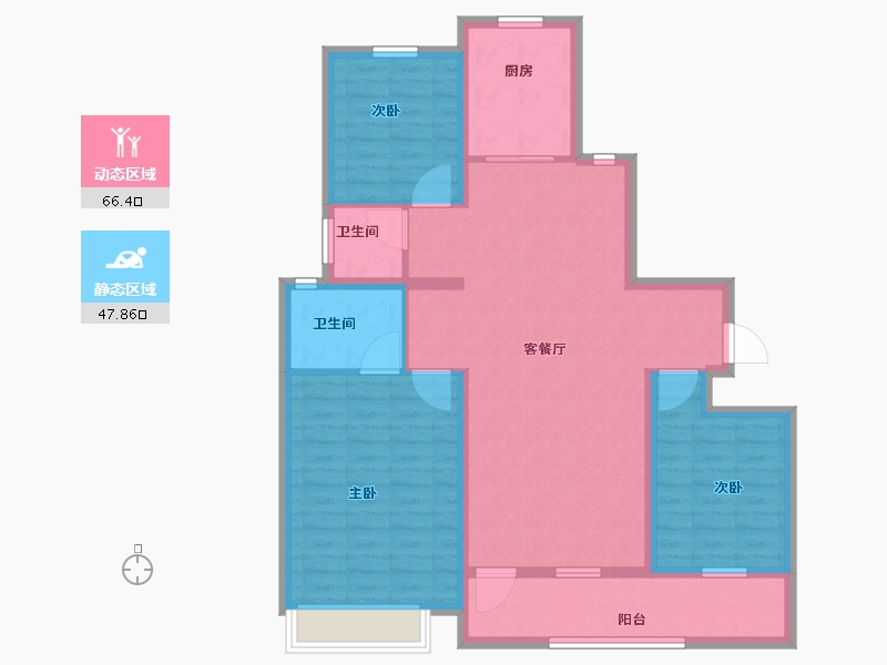 山东省-潍坊市-中海世家-102.40-户型库-动静分区