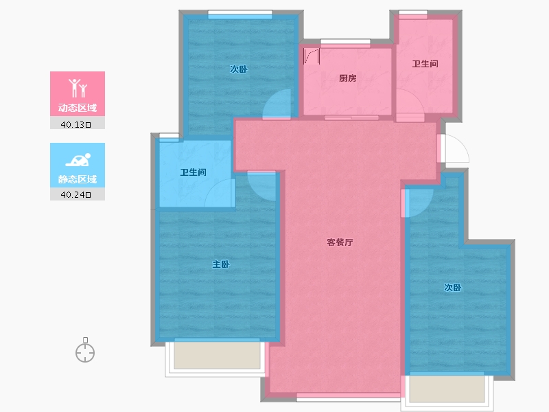 浙江省-金华市-保利堂悦-71.21-户型库-动静分区