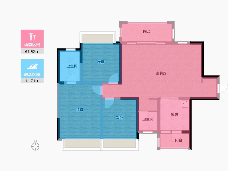 四川省-成都市-领地悦府-94.40-户型库-动静分区