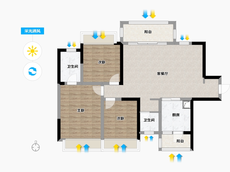 四川省-成都市-领地悦府-94.40-户型库-采光通风