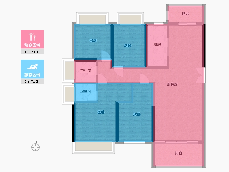 湖南省-衡阳市-弘谷山语城-110.58-户型库-动静分区