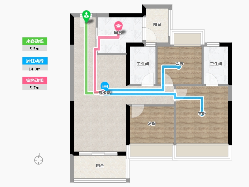 广东省-肇庆市-金沙1号-85.00-户型库-动静线