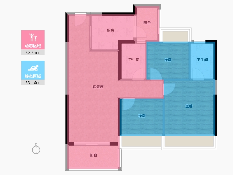 广东省-肇庆市-金沙1号-85.00-户型库-动静分区