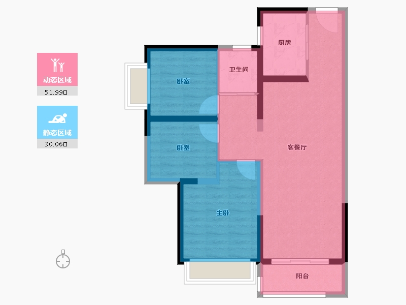 广东省-惠州市-太东海德花园-73.17-户型库-动静分区