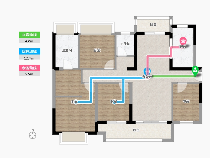 广东省-惠州市-新城金樾江南-97.13-户型库-动静线