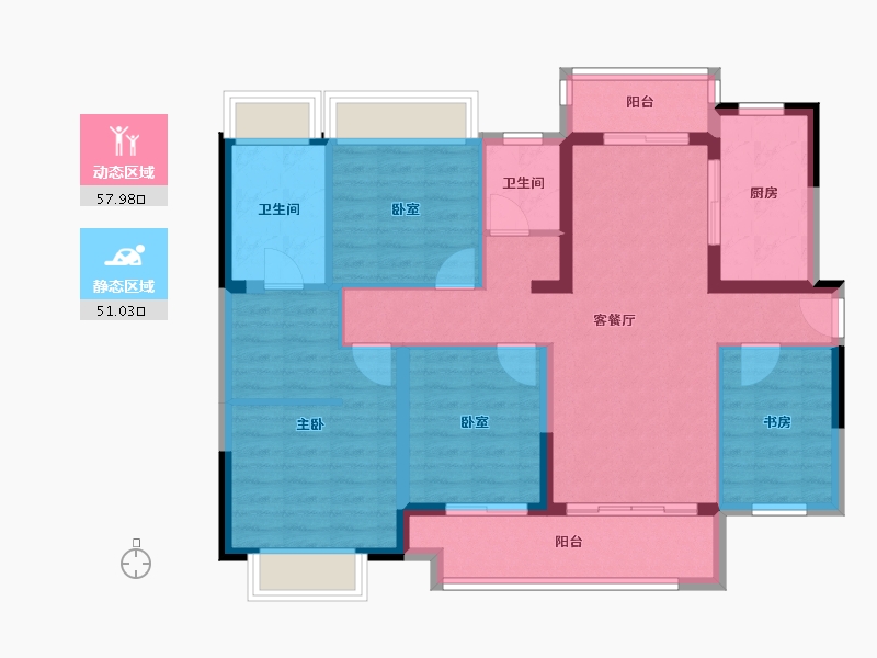 广东省-惠州市-新城金樾江南-97.13-户型库-动静分区