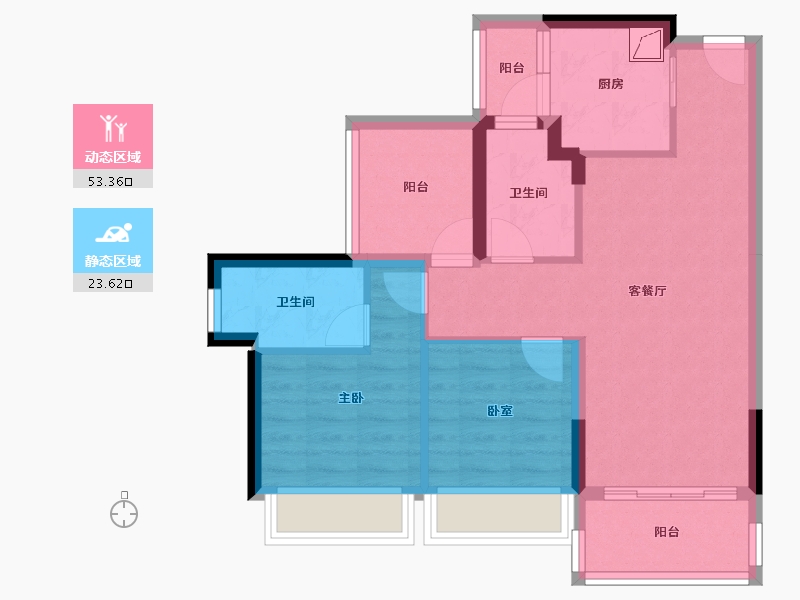 广东省-惠州市-玖璟台-67.63-户型库-动静分区