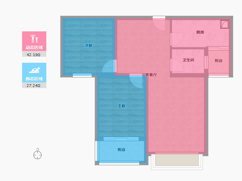 河北省-保定市-水墨林居-67.00-户型库-动静分区