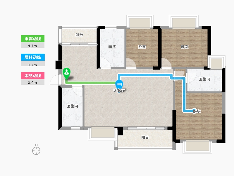 广东省-惠州市-荣佳国韵-94.04-户型库-动静线