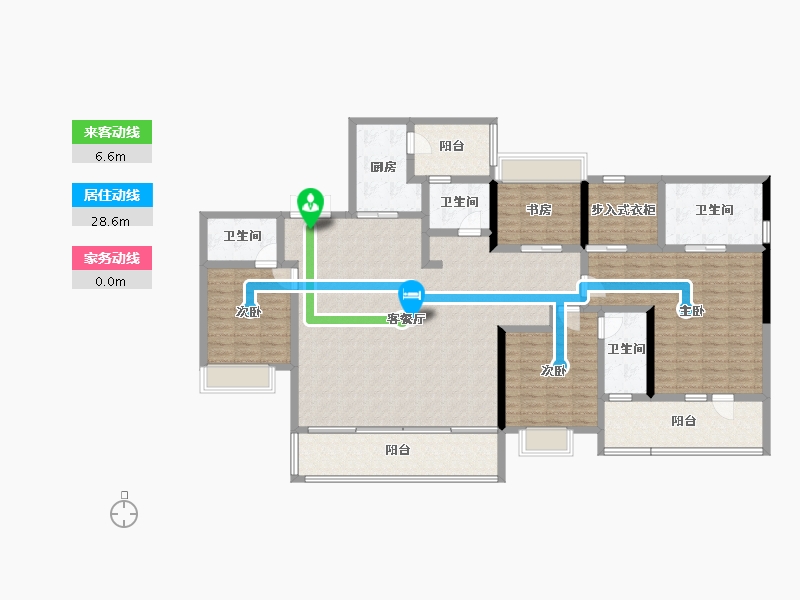 四川省-成都市-麓湖生态城-179.27-户型库-动静线