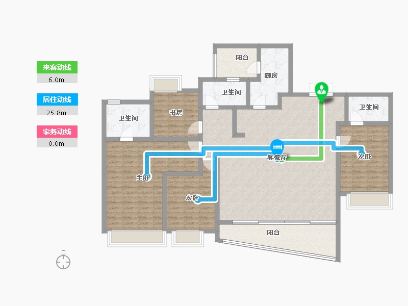 四川省-成都市-麓湖生态城-152.60-户型库-动静线