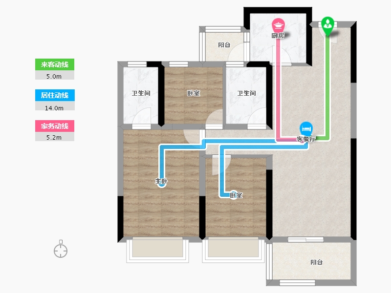 云南省-昆明市-学府康城-78.01-户型库-动静线