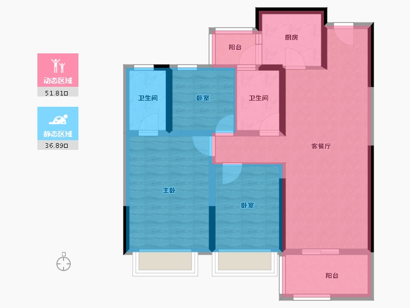 云南省-昆明市-学府康城-78.01-户型库-动静分区