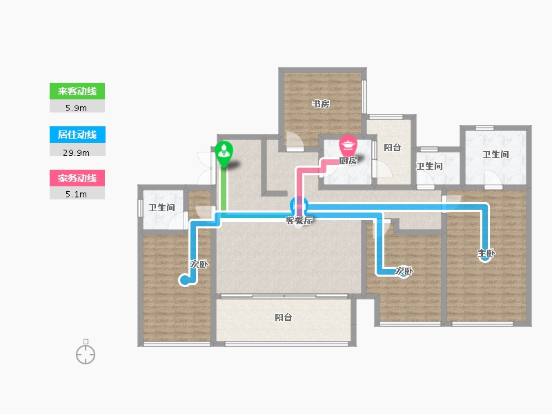 四川省-成都市-麓湖生态城-172.01-户型库-动静线