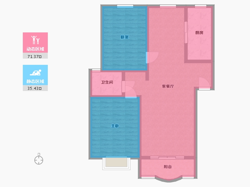 江西省-南昌市-京东嘉苑-96.00-户型库-动静分区