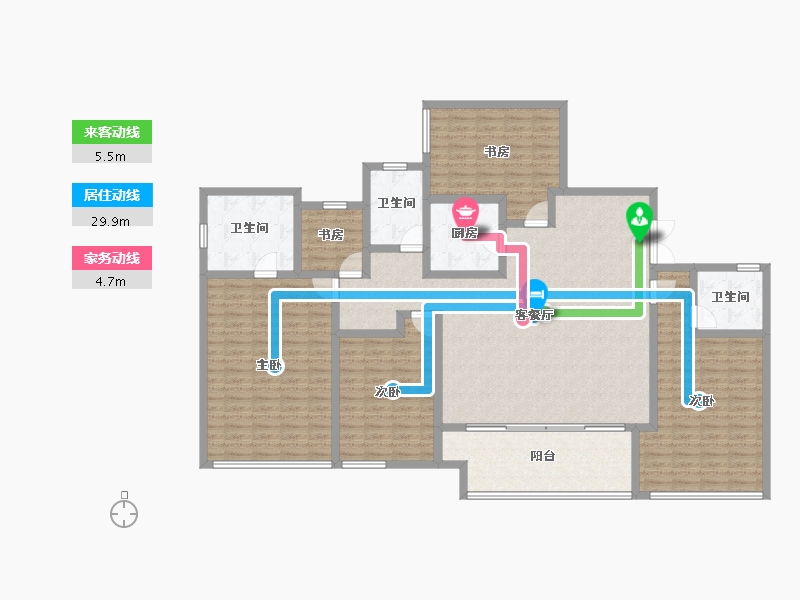 四川省-成都市-麓湖生态城-172.80-户型库-动静线