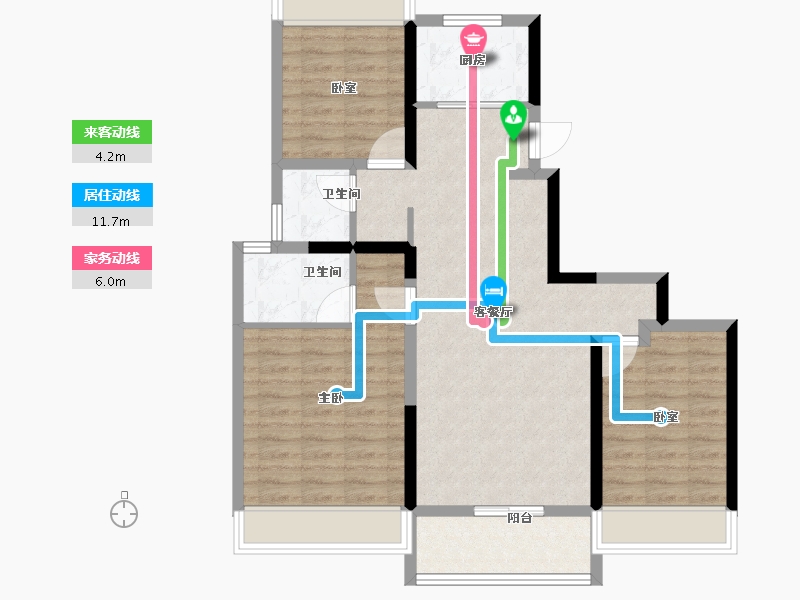 云南省-昆明市-浩创半山云府-86.40-户型库-动静线