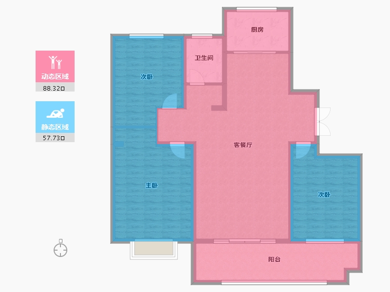 山东省-临沂市-砚台岭C区-30.00-户型库-动静分区