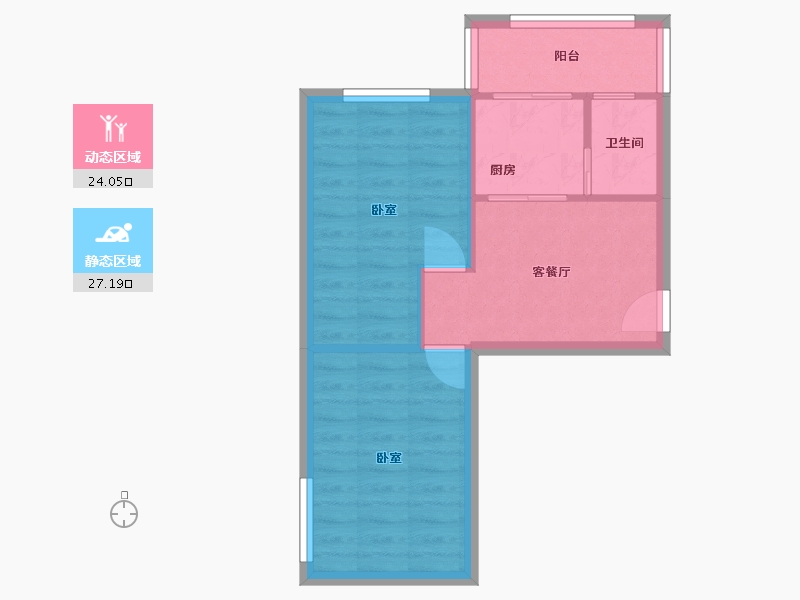 天津-天津市-津塘公寓-55.52-户型库-动静分区