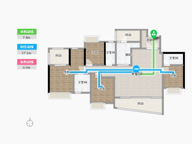 四川省-成都市-麓湖生态城-160.00-户型库-动静线