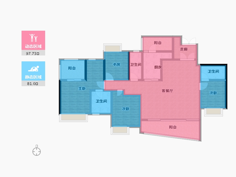 四川省-成都市-麓湖生态城-160.00-户型库-动静分区