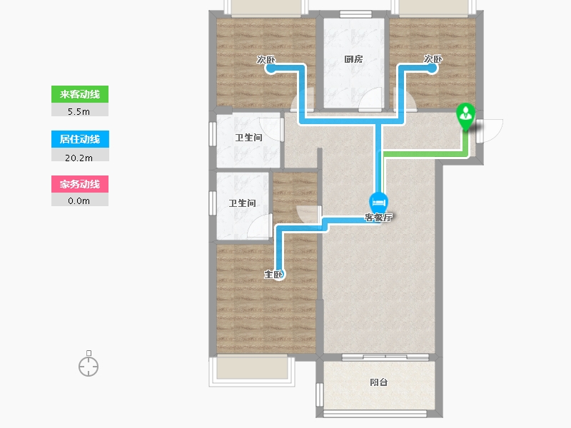 湖北省-武汉市-帝大御璟城-88.00-户型库-动静线