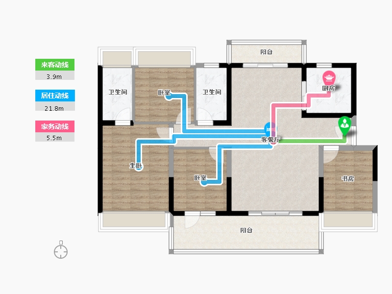 广东省-惠州市-碧桂园十里银滩维港湾-112.84-户型库-动静线