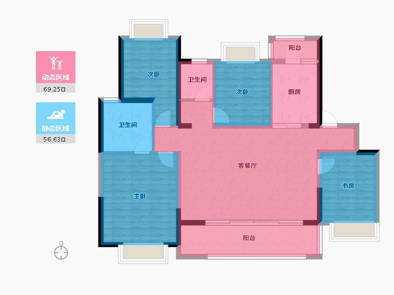 云南省-昆明市-招商依云国际社区-113.28-户型库-动静分区