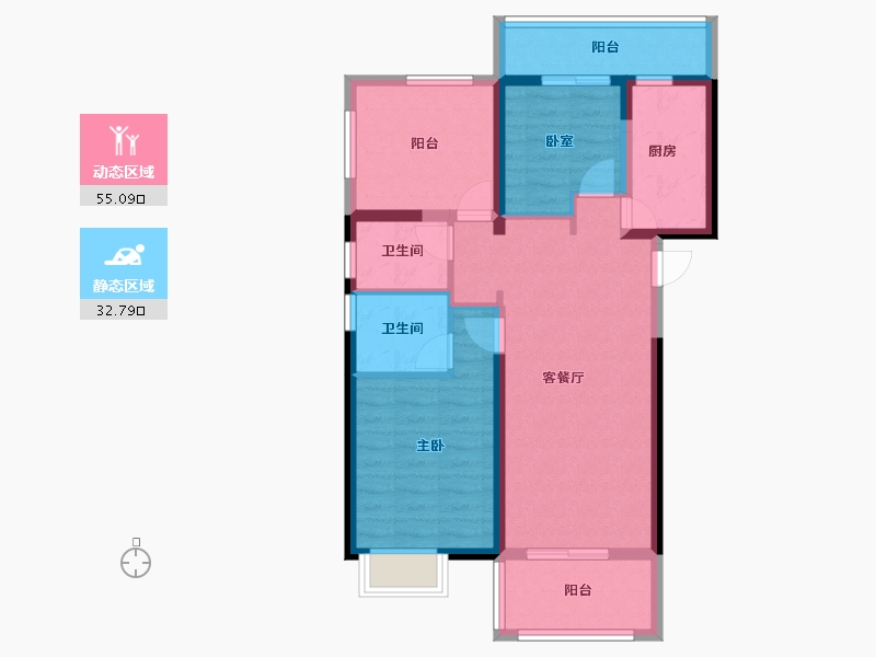 云南省-昆明市-学府康城-77.54-户型库-动静分区