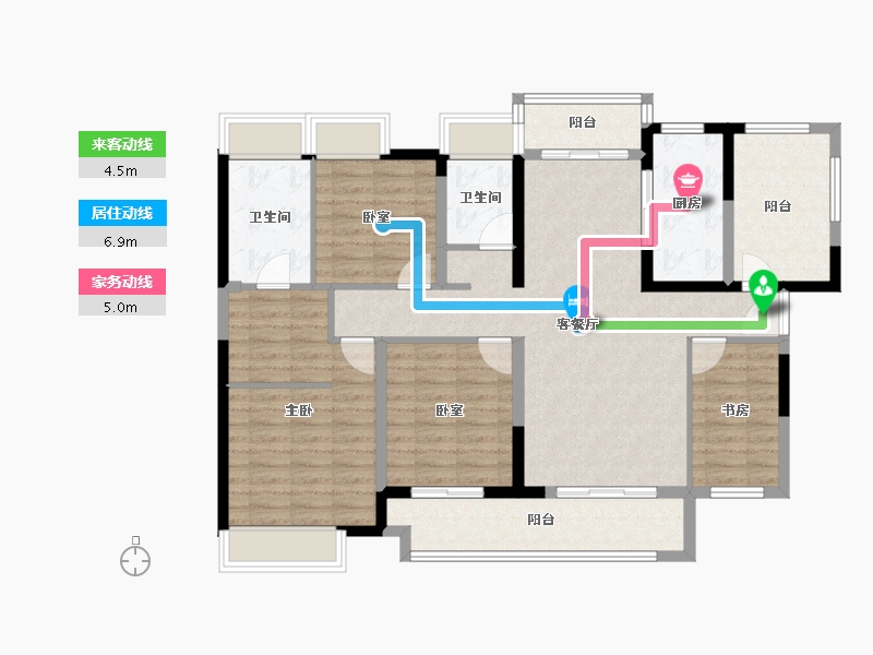 广东省-惠州市-新城金樾江南-113.60-户型库-动静线