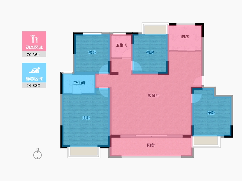 江苏省-无锡市-建溪朗诗御萃里-114.15-户型库-动静分区