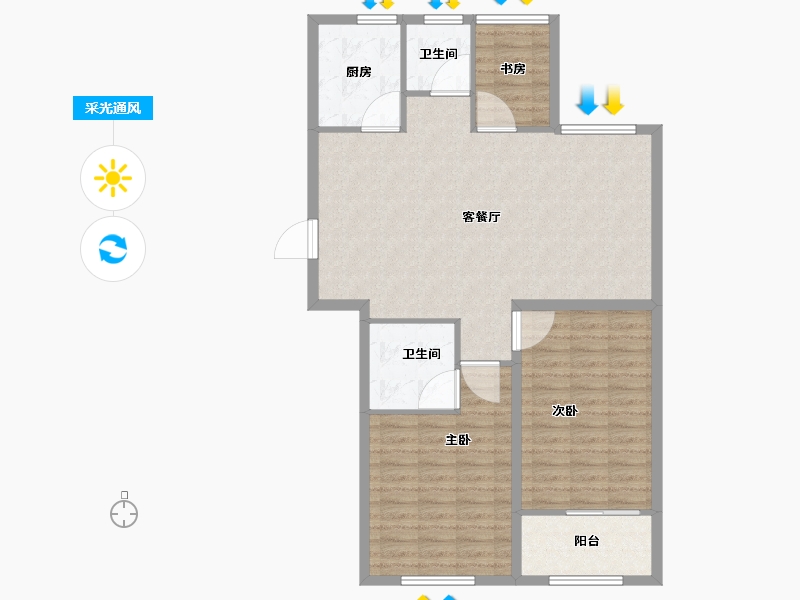 山东省-潍坊市-邦盛书香院-100.01-户型库-采光通风