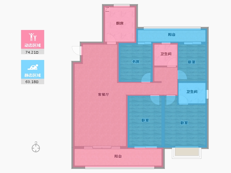 山东省-潍坊市-金帝惠贤府-120.81-户型库-动静分区