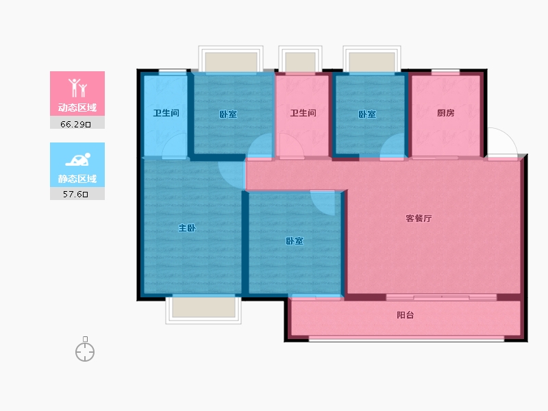 湖北省-武汉市-龙湖揽境-112.01-户型库-动静分区