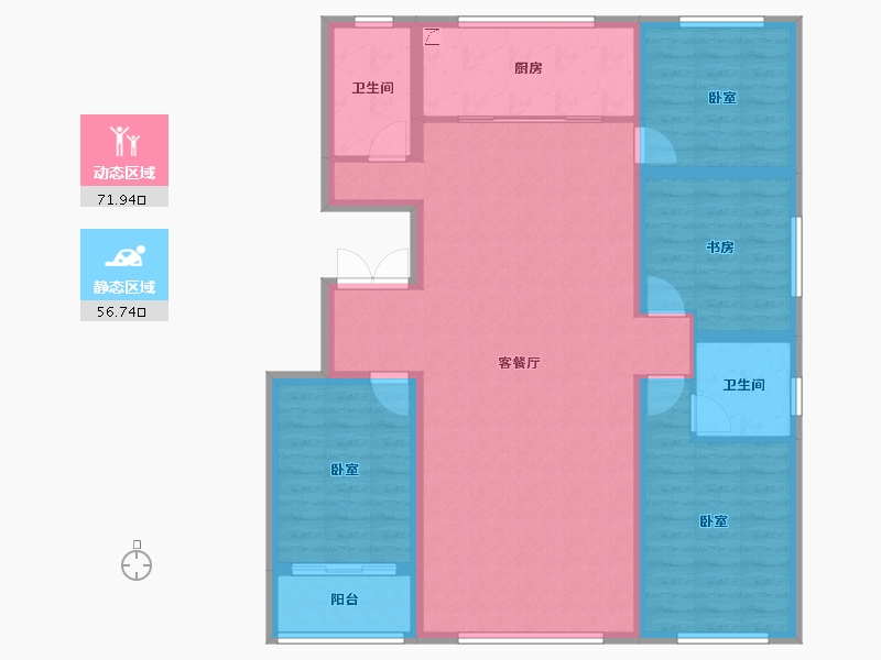 山东省-潍坊市-金帝惠贤府-116.00-户型库-动静分区