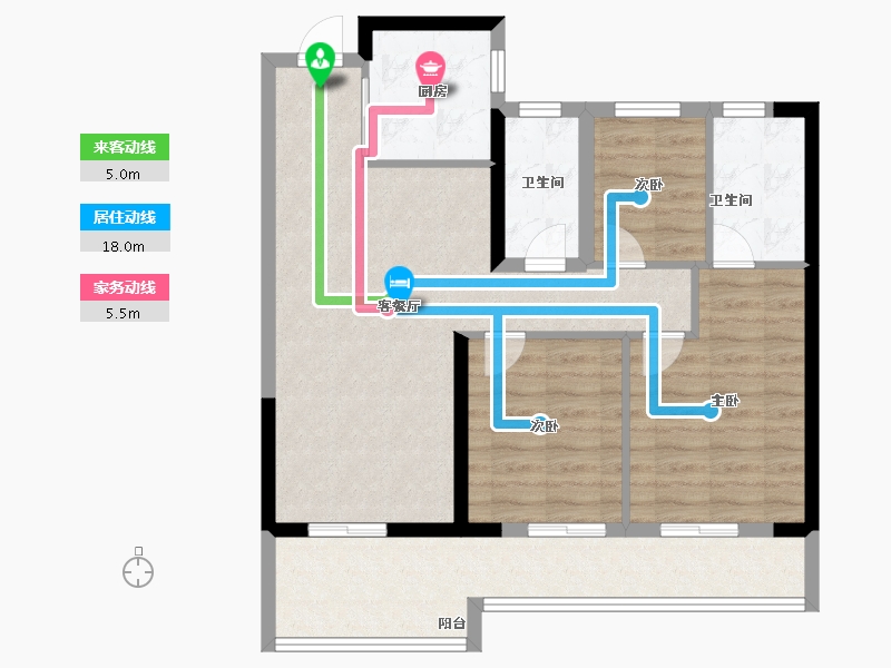 浙江省-温州市-未来城壹号-80.99-户型库-动静线