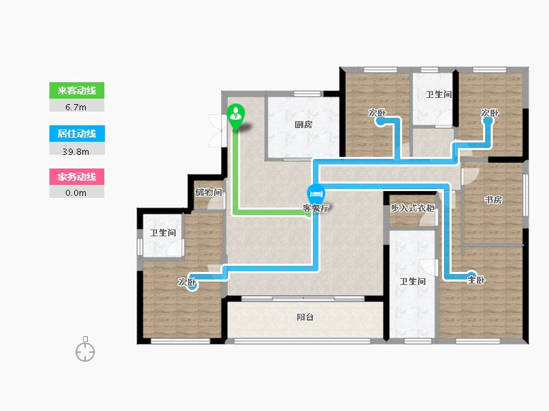 浙江省-温州市-滨江壹号-156.00-户型库-动静线