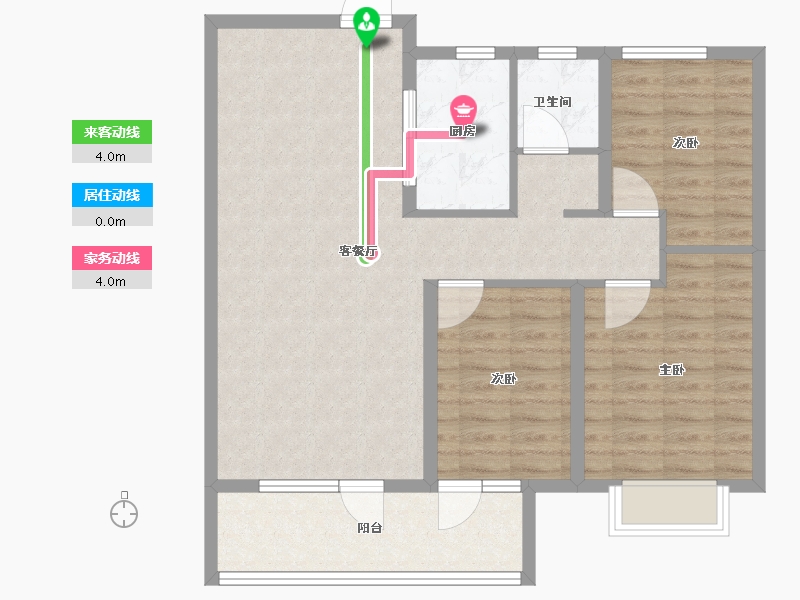 山东省-临沂市-泰鲁·时代城-88.81-户型库-动静线