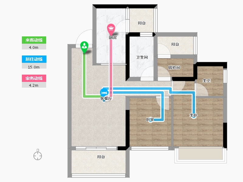 广东省-佛山市-禹洲朗廷湾-71.20-户型库-动静线