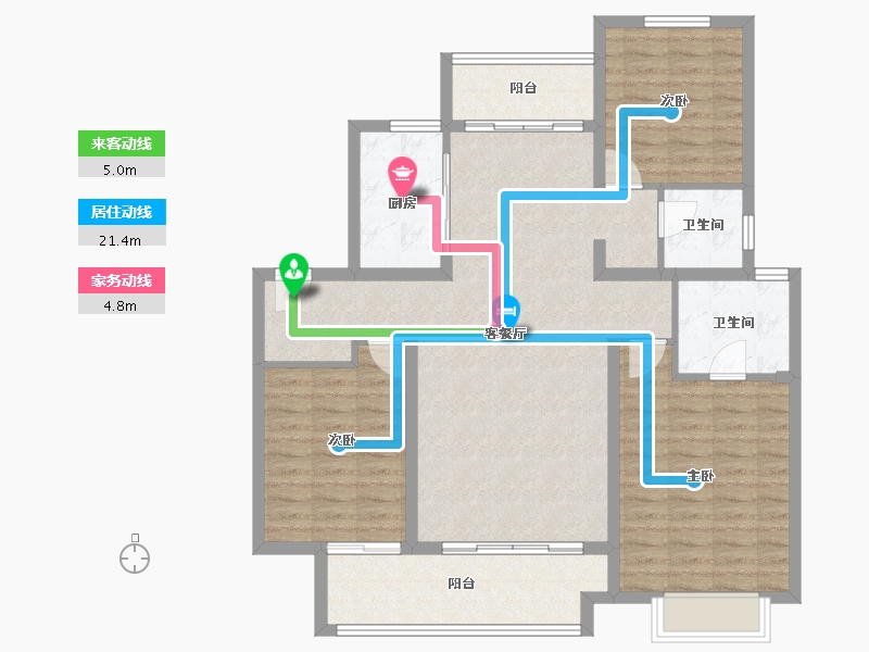 江苏省-无锡市-悦湖观邸-109.67-户型库-动静线