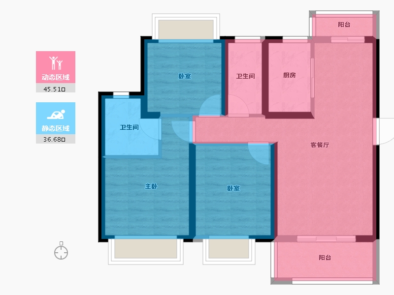 湖北省-武汉市-锦绣江城-72.33-户型库-动静分区