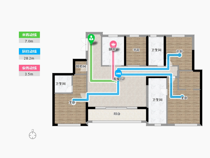 浙江省-温州市-滨江壹号-139.20-户型库-动静线