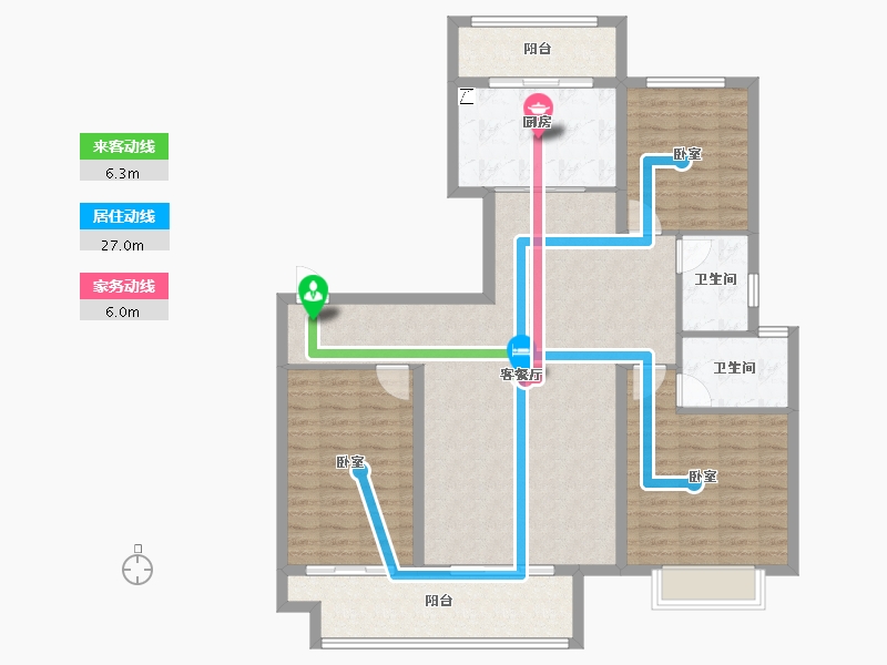 山东省-潍坊市-金帝惠贤府-118.40-户型库-动静线