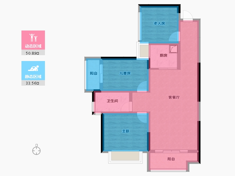 湖南省-长沙市-长兴尚学城-74.03-户型库-动静分区