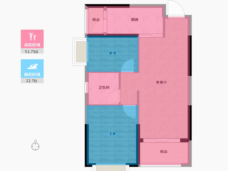 广东省-广州市-贵阳恒大未来城-67.20-户型库-动静分区