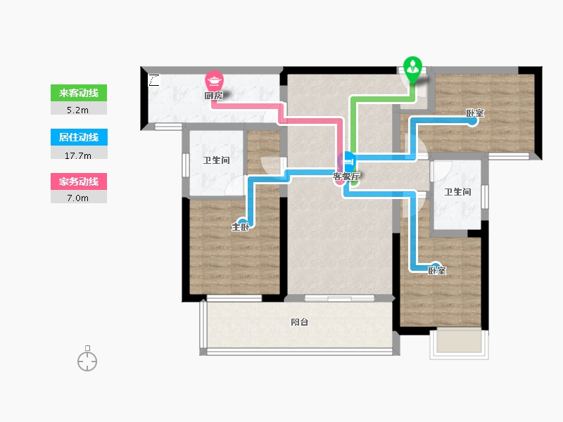 湖南省-长沙市-嘉宇北部湾-89.08-户型库-动静线