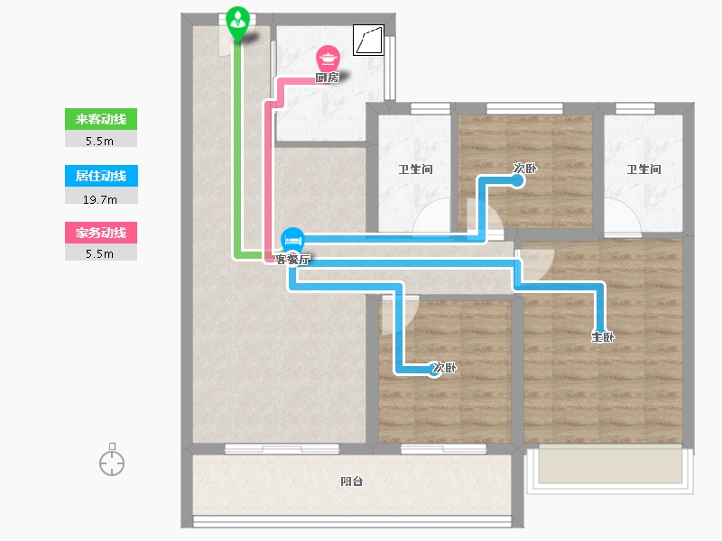 江苏省-无锡市-玖珑悦-84.35-户型库-动静线