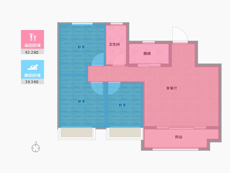 山东省-临沂市-绿地临沂城际空间站-92.01-户型库-动静分区