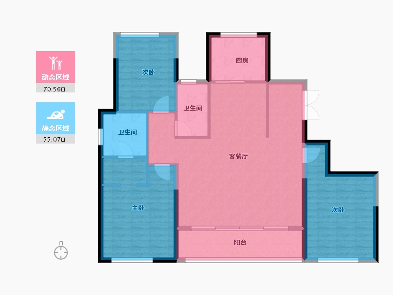 浙江省-温州市-滨江壹号-114.40-户型库-动静分区